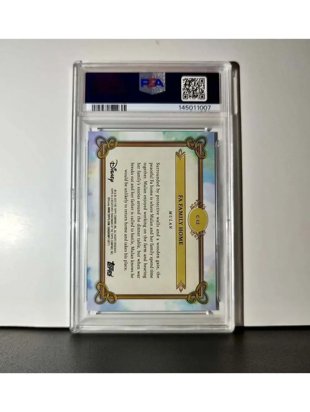 Fa Family Home 2025 Topps Disney #C-12 Card Mulan PSA 10